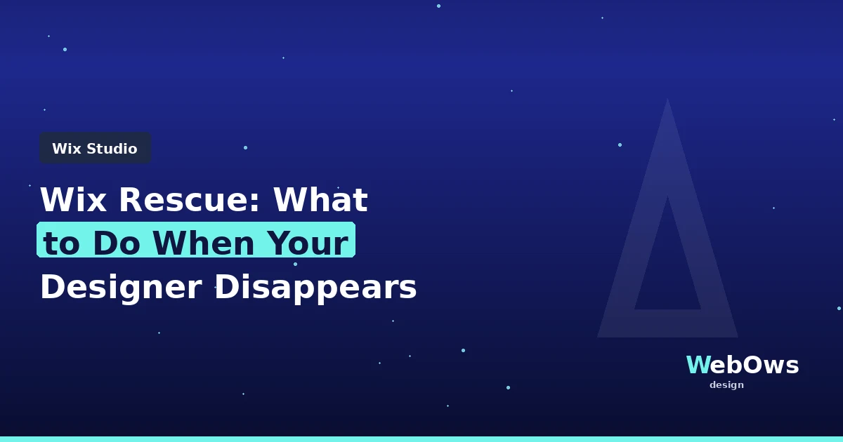 Wix Rescue: What to Do When Your Web Designer Disappears