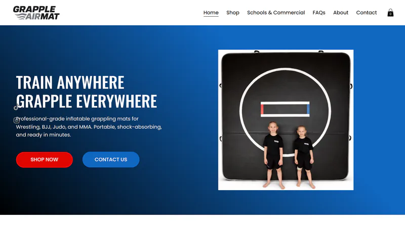 Grapple Air Mat website designed and built by WebOws Design