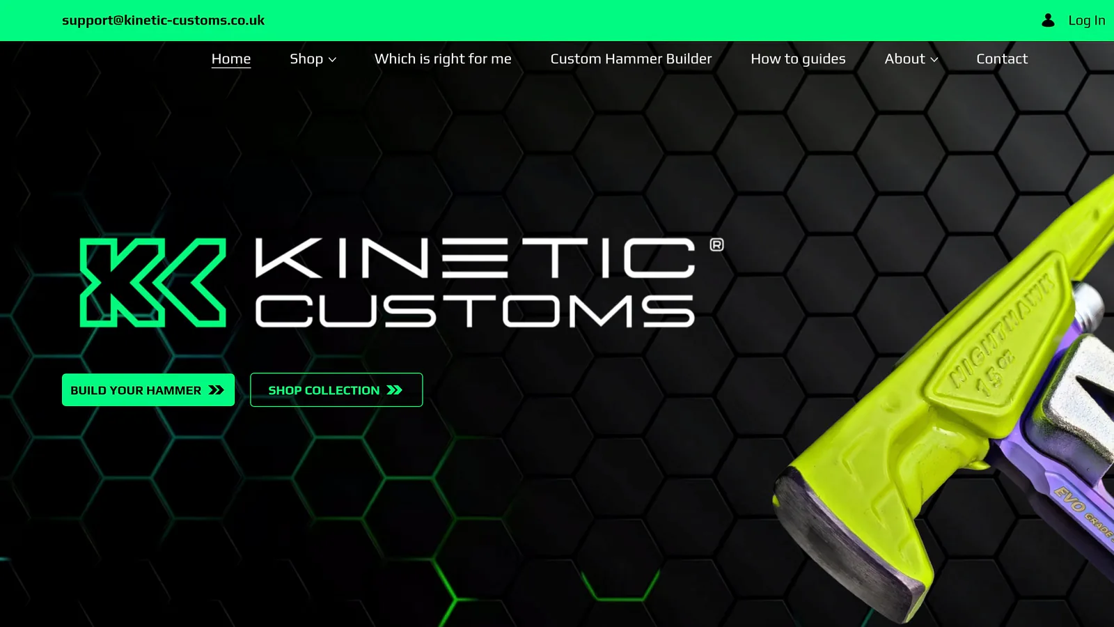 Kinetic Customs website designed and built by WebOws Design